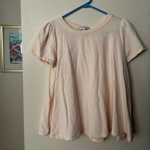 Light pink anthropologie peplum blouse